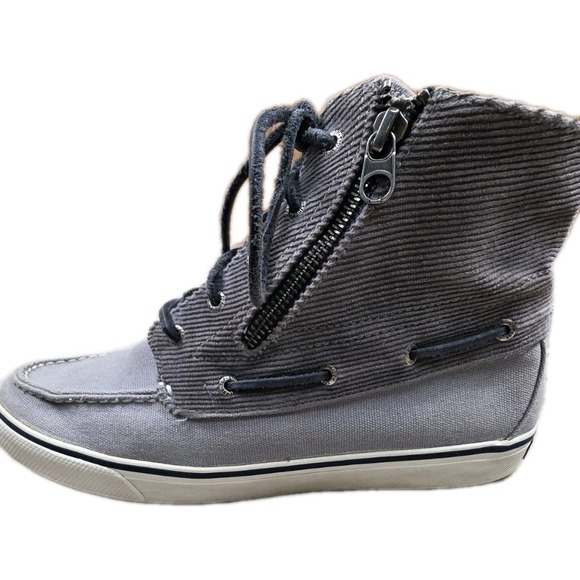 Sperry Top-Sider Women's Size 10 Betty Chukka‎ Boot Lace-Up Side Zipper Gray - Picture 5 of 11